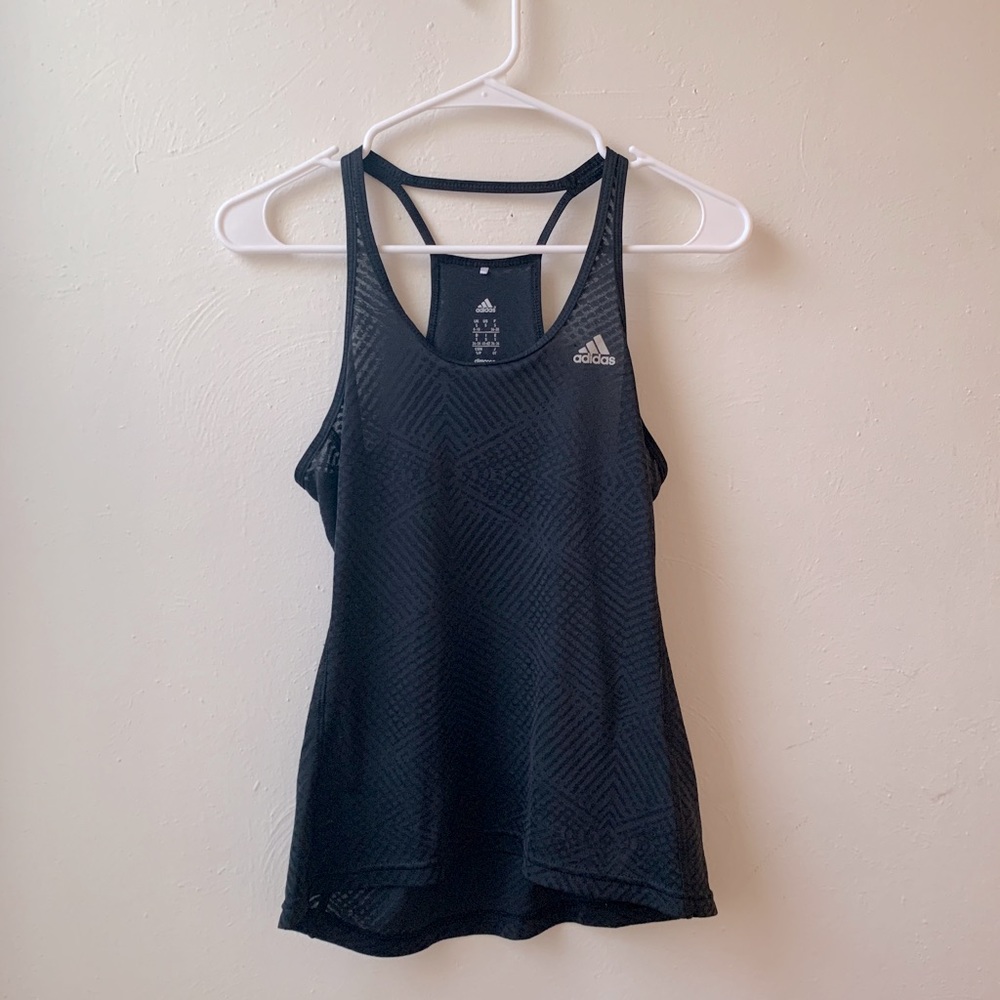 Adidas Black Burnout Workout Top